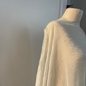 Sheer Light Green Randi and WIll Wool and Silk Poncho